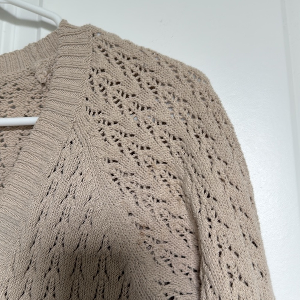 LOFT Beige Knit Cardigan - Picture 4 of 5